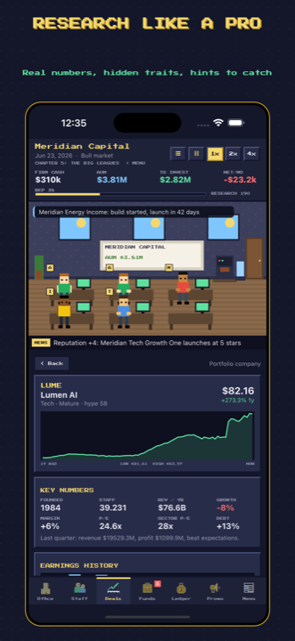 A company profile with price chart and key numbers