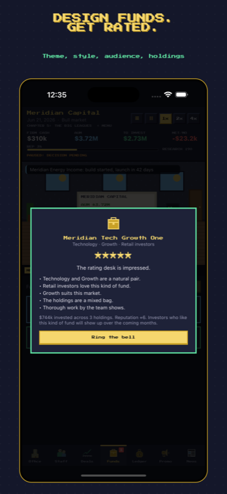 A five-star fund launch card