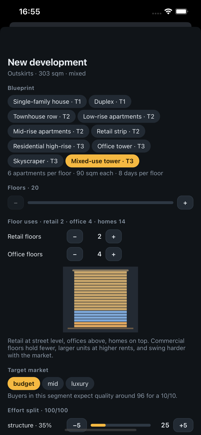 Planning a mixed-use tower floor by floor